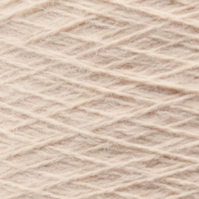 Close up of Angora 70 by Filati Biagioli – Modesto Ivory Mist