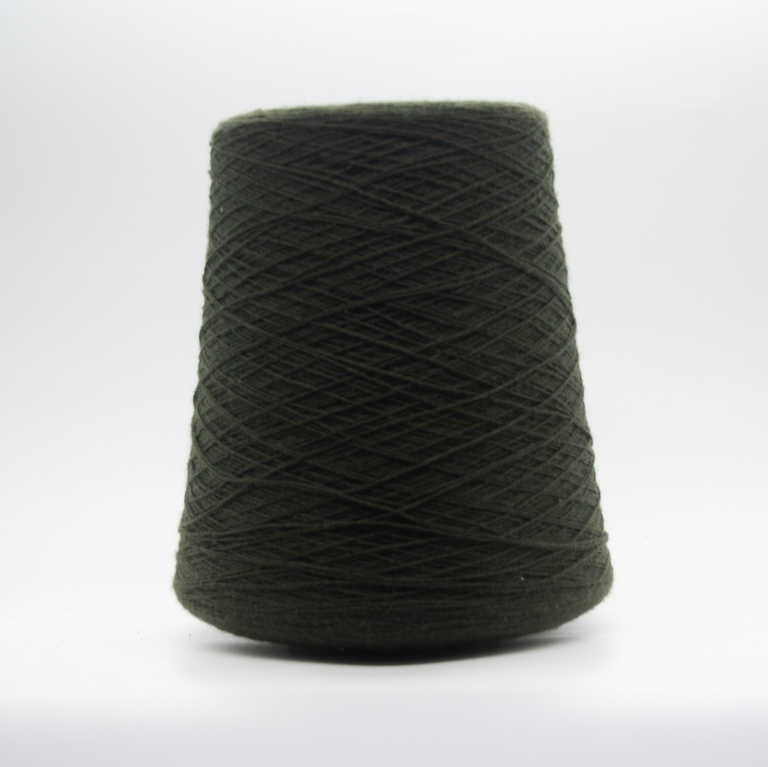 Cone of Cashmere Signature yarn in Ink by Cariaggi Green