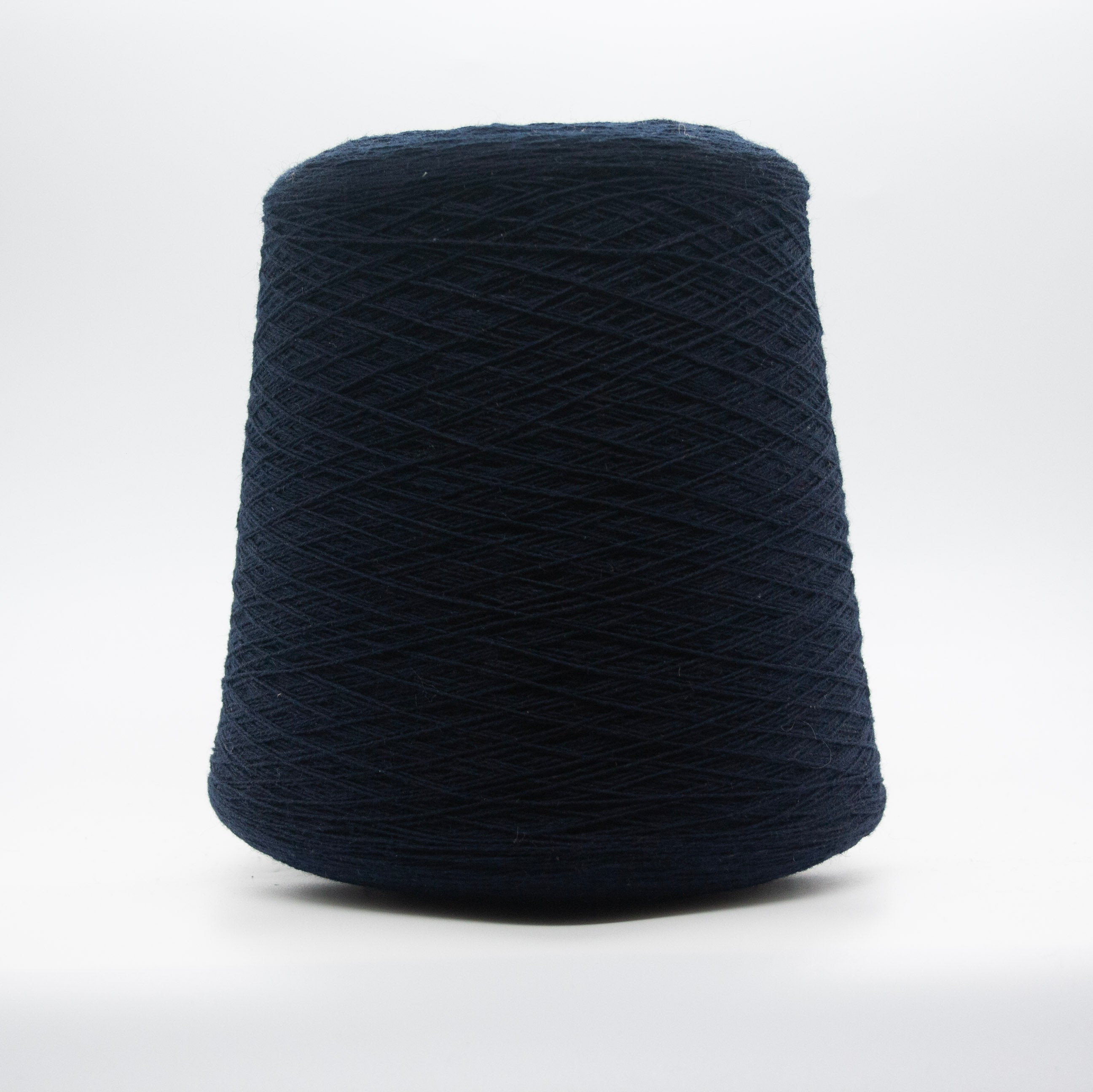 Cone of Cashmere Signature yarn in Ink by Cariaggi Indigo