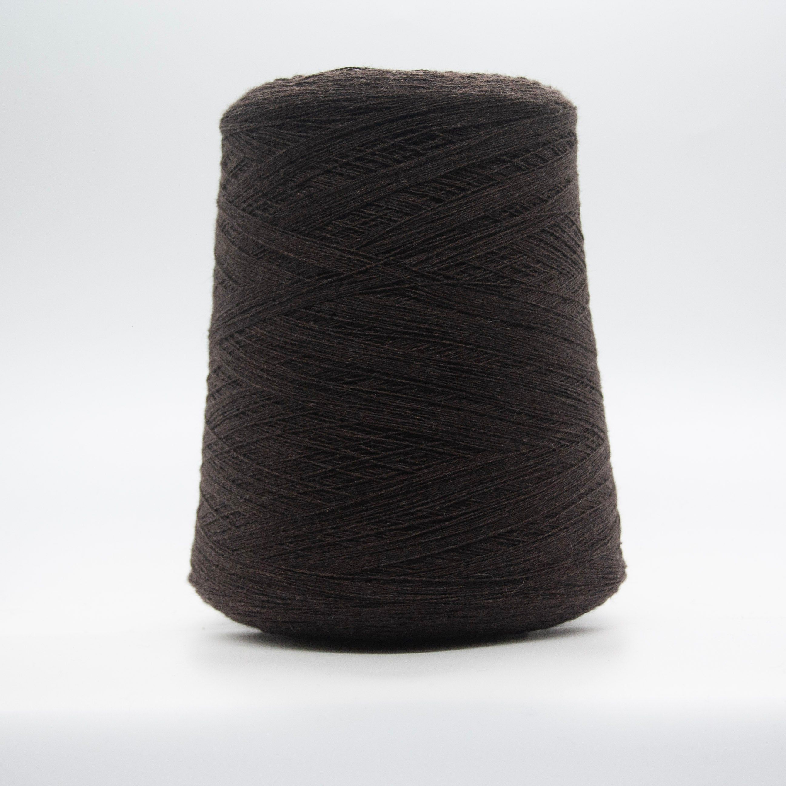 Cone of Cashmere Vicuna yarn in Cocoa by Cariaggi Dark