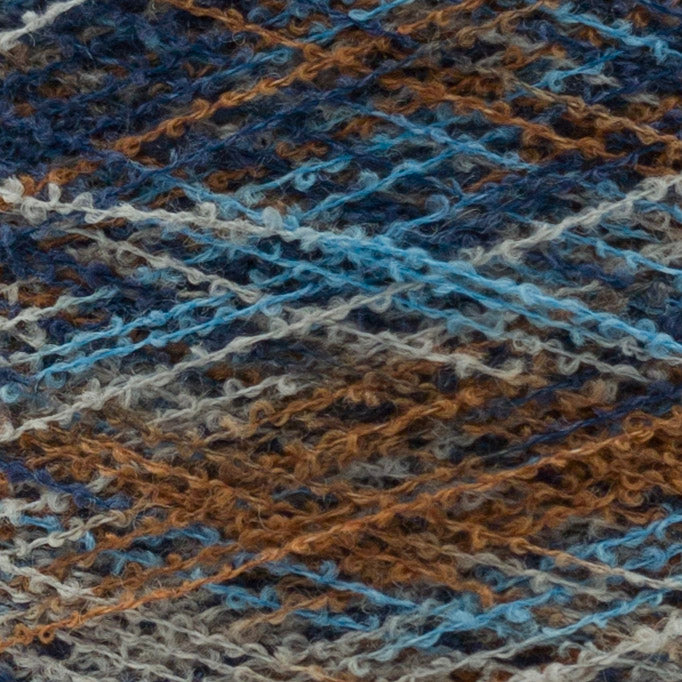 Close up of Chanel by Suedwolle Group – Blue Brown