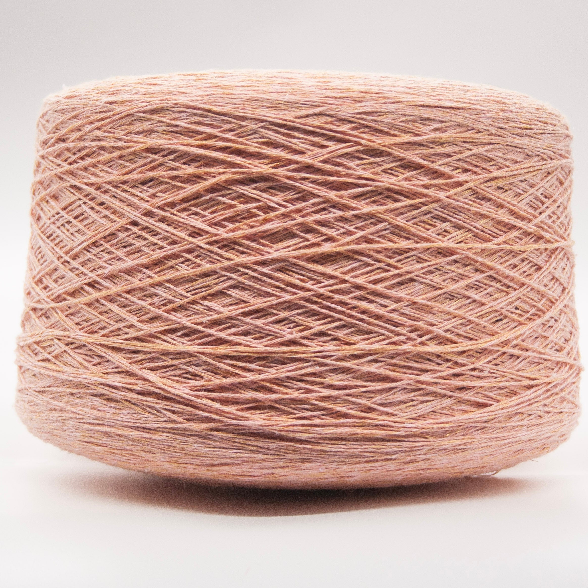 Cone of Cotton Gold yarn in Blush Gold by Filati Venezia
