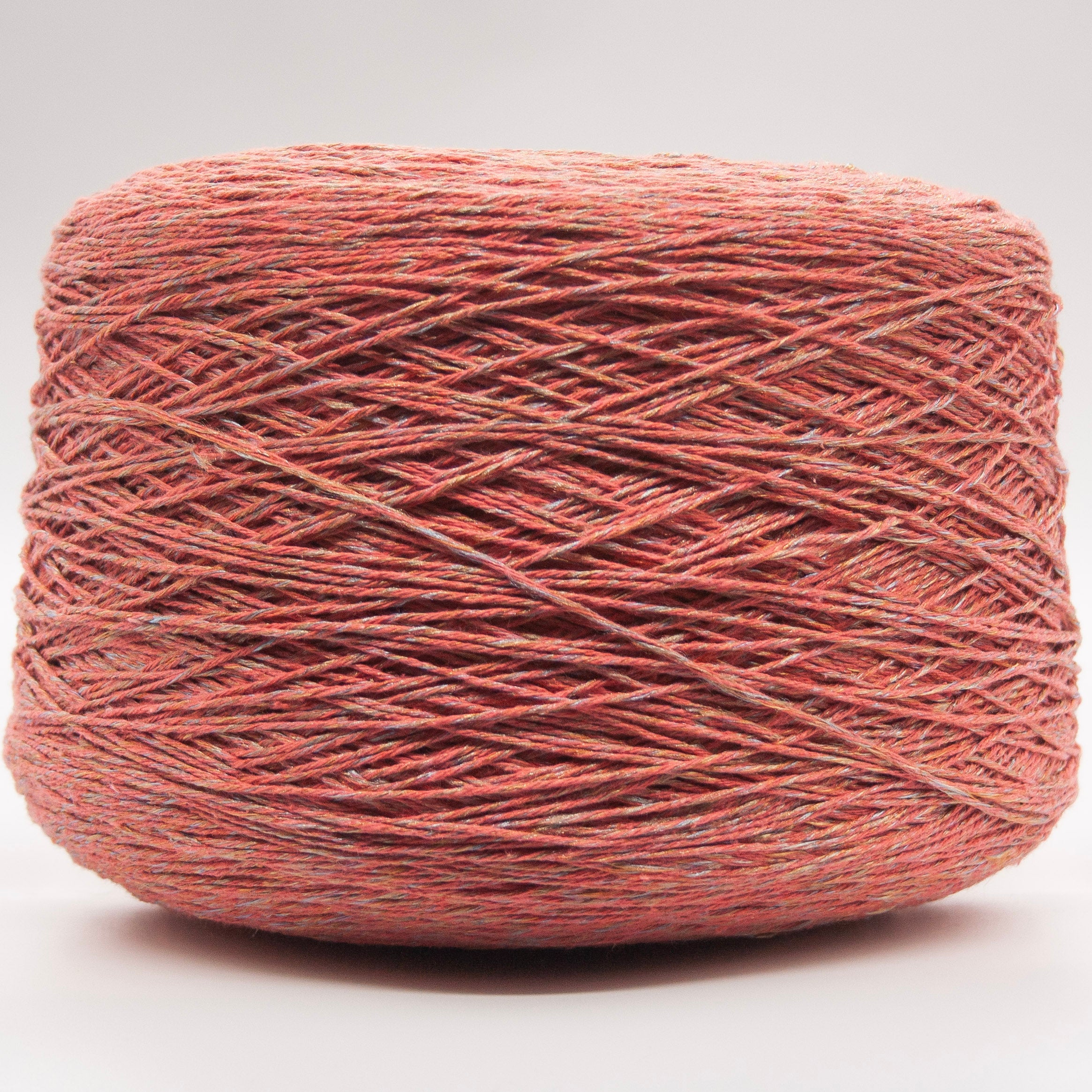 Cone of Cotton Gold yarn in Coral Gold by Filati Venezia