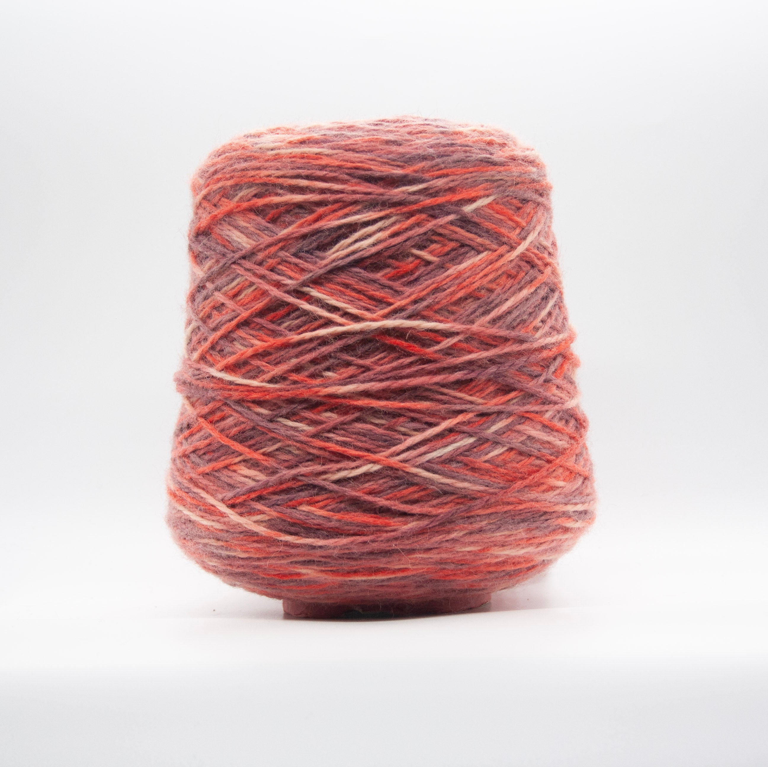 Cone of Dream yarn in Corallo Melange by Filati Venezia