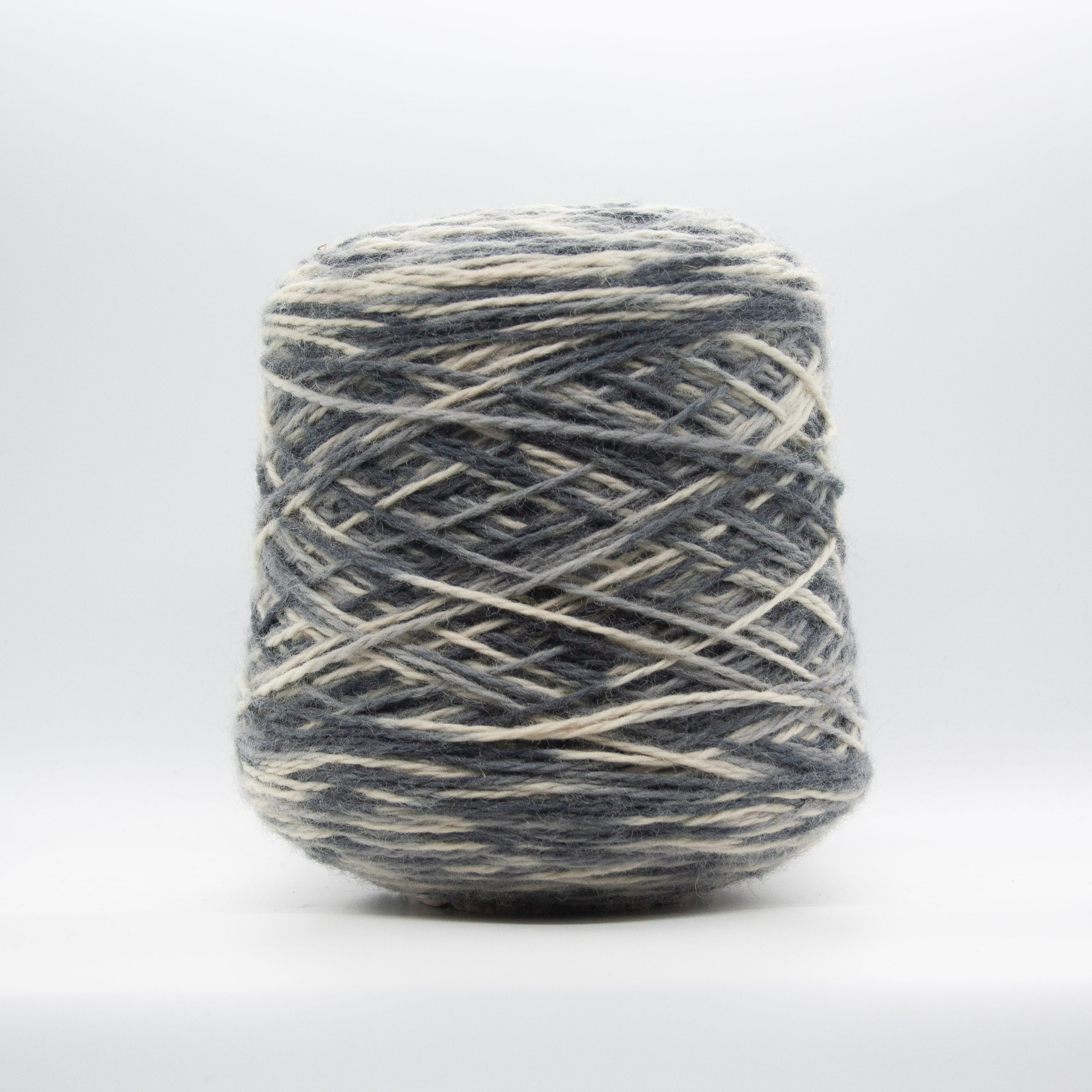 Cone of Dream yarn in Fumo Melange by Filati Venezia