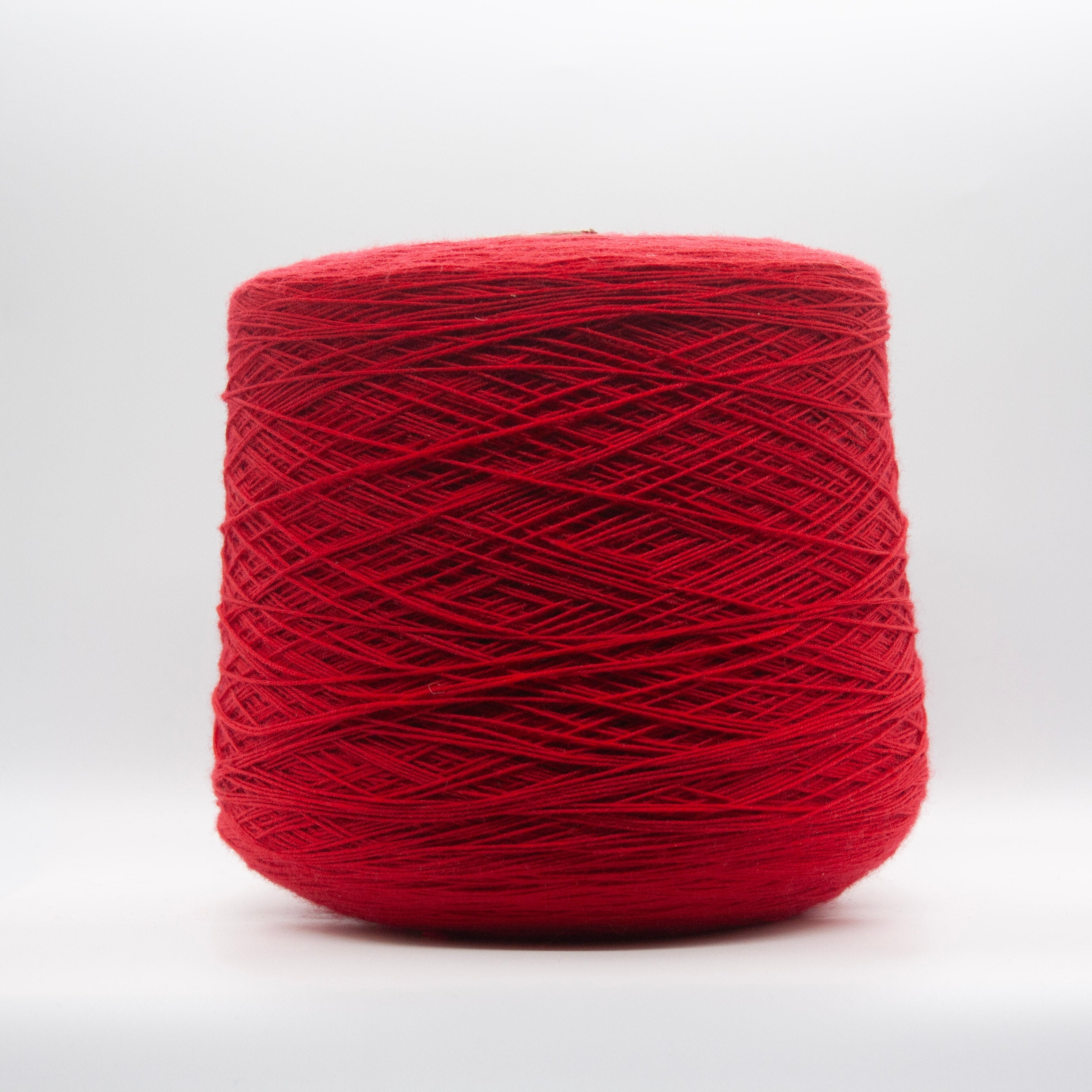 Cone of Merinos 10 44 yarn in Rosso Ferrari by Filati Venezia