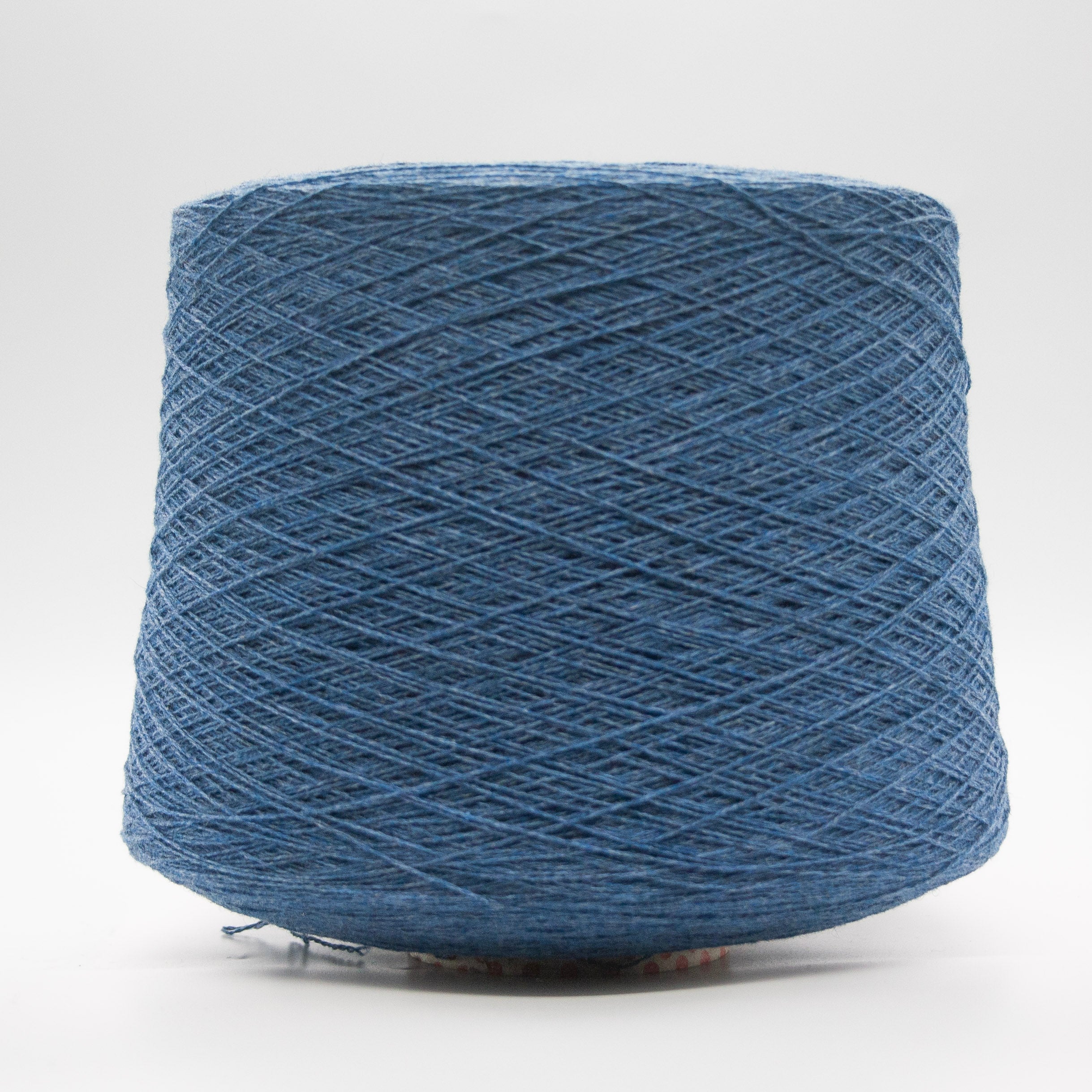 Cone of Moovo Cash 30 yarn in Modesto Azzurro by Filati Biagioli