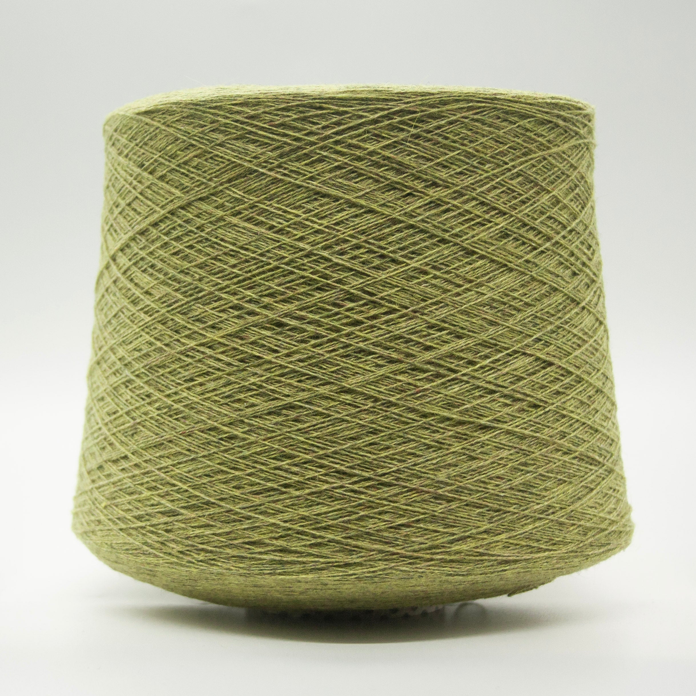 Cone of Moovo Cash 30 yarn in Modesto Bosco Velato by Filati Biagioli