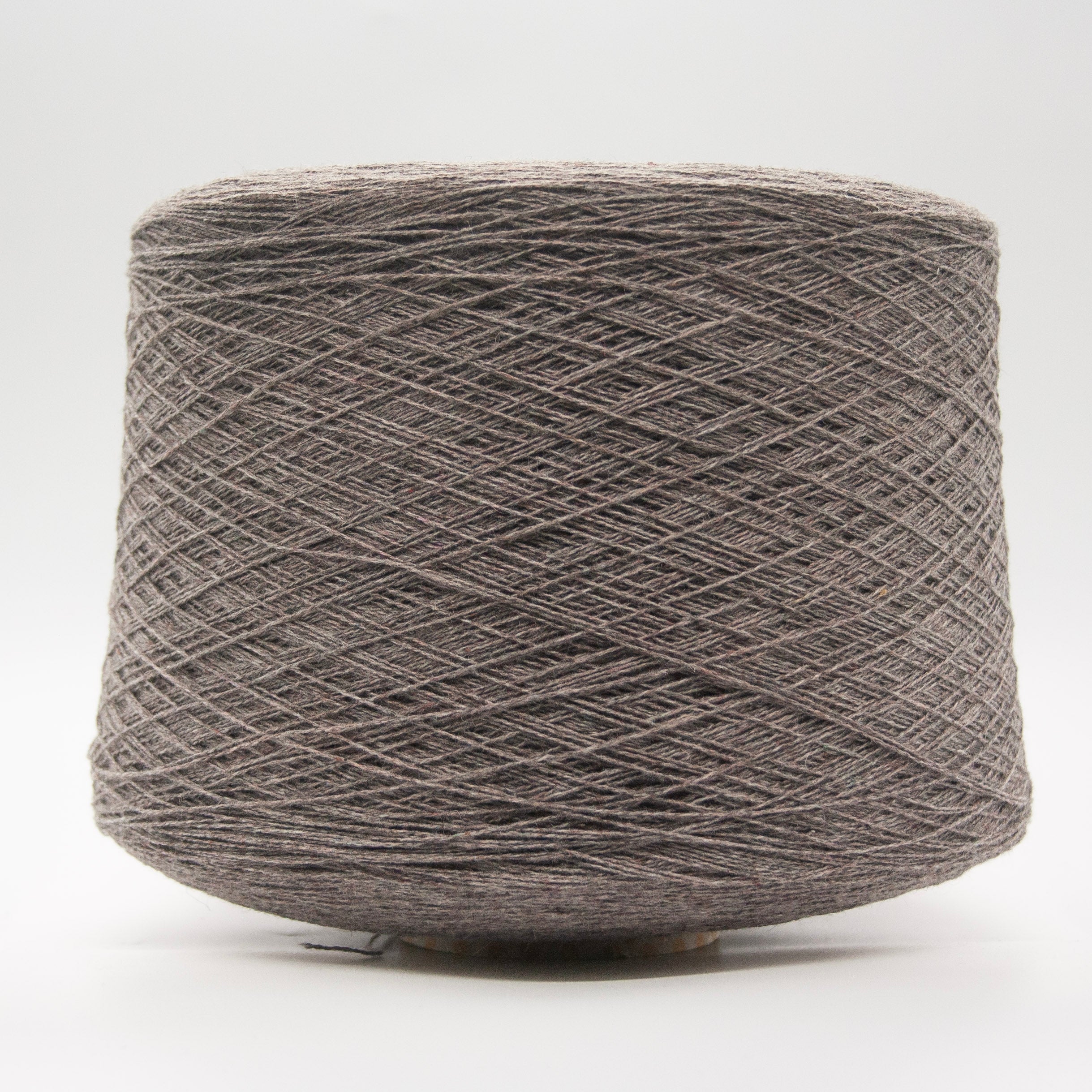 Cone of Moovo Cash 30 yarn in Modesto Fumo Bruno by Filati Biagioli