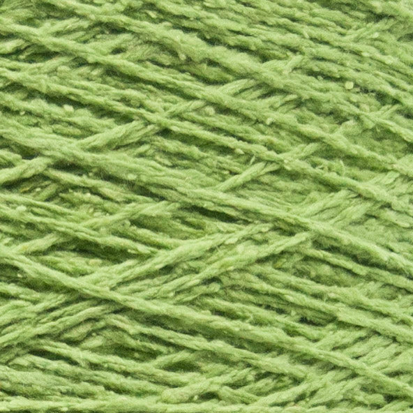 Close up of Seta Bourette by Filati Venezia – Mela Verde