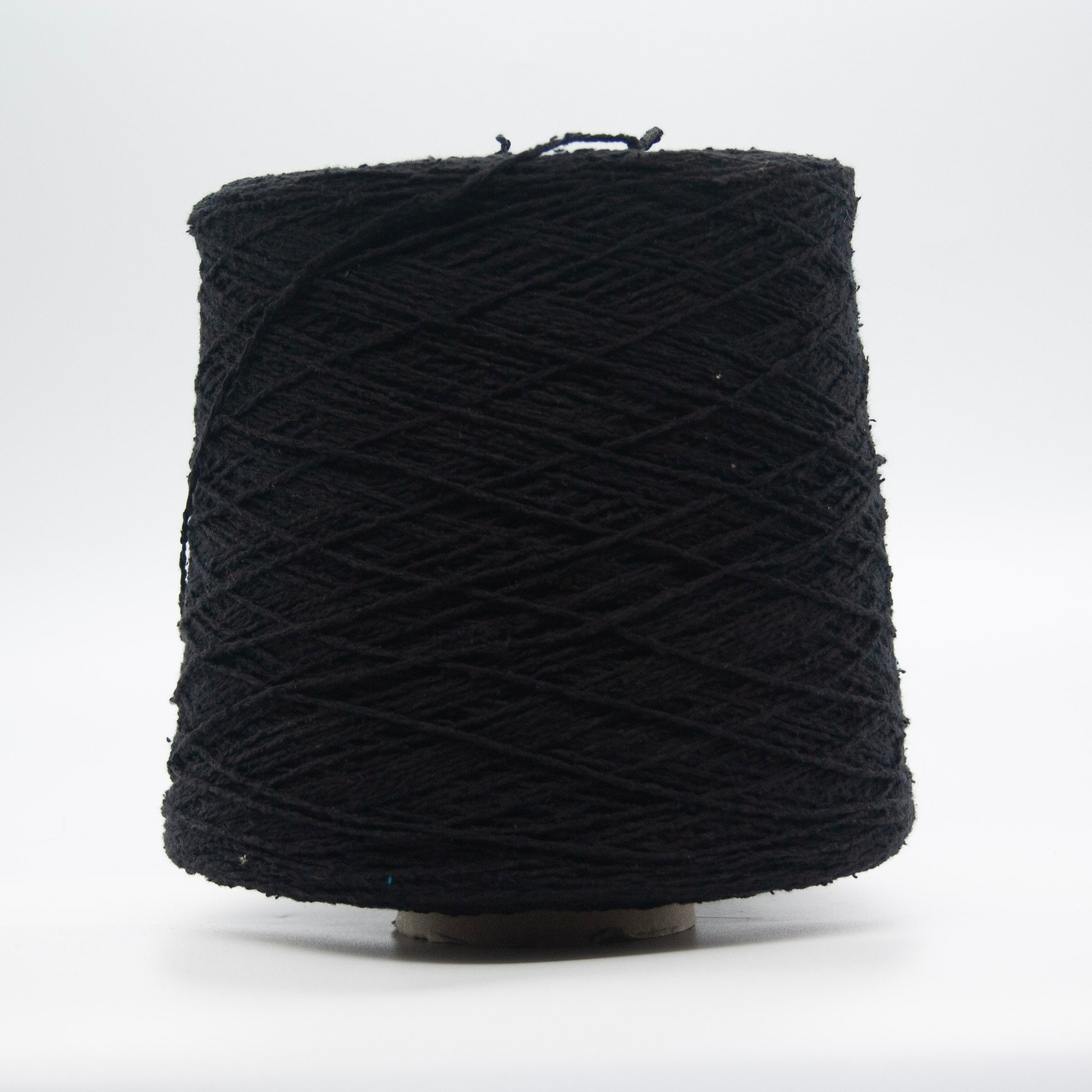 Cone of Seta Bourette yarn in Notte Nera by Filati Venezia