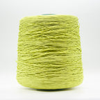 Cone of Seta Schappe yarn in Cedro Lime by Filati Venezia