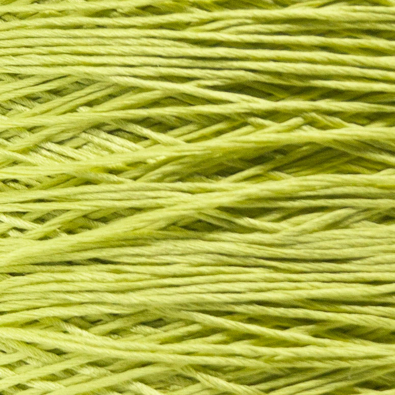 Close up of Seta Schappe by Filati Venezia – Cedro Lime