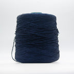 Cone of Seta Schappe yarn in Oceano Scuro by Filati Venezia