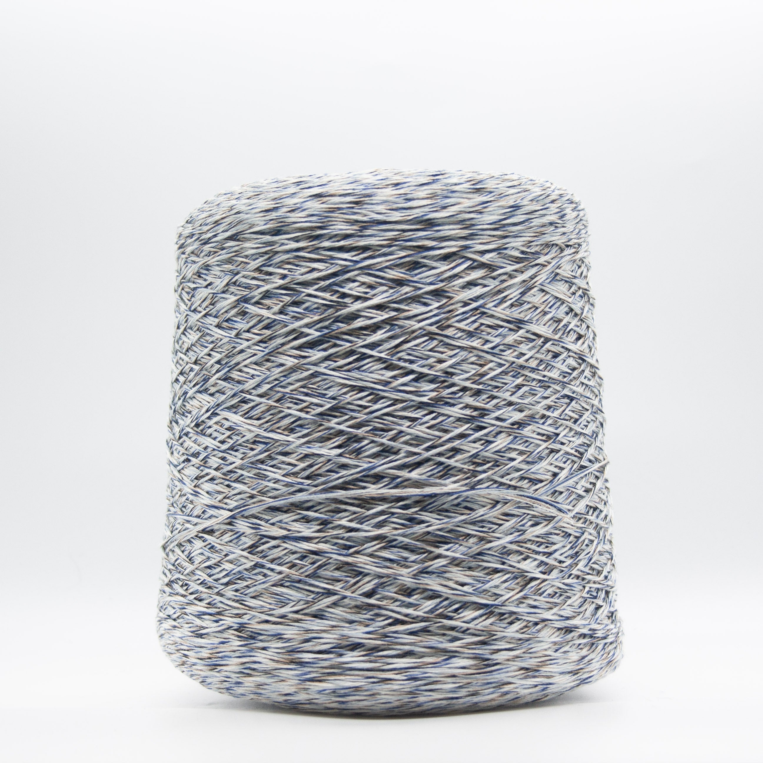 Cone of Seta Schappe Soft Touch yarn in Marina Melange by Filati Venezia