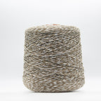 Cone of Seta Schappe Soft Touch yarn in Tortora Melange by Filati Venezia