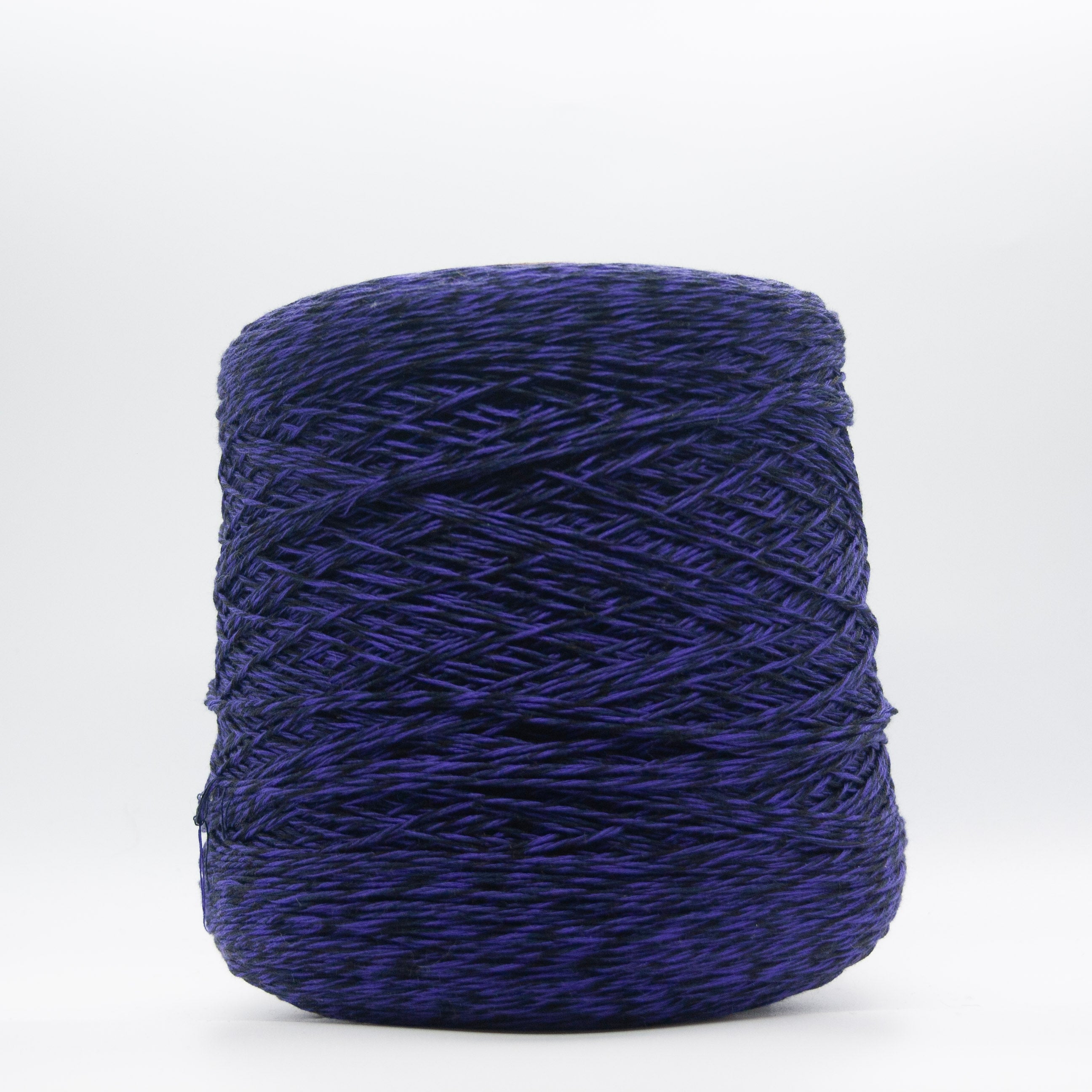 Cone of Seta Schappe Soft Touch yarn in Viola Melange by Filati Venezia