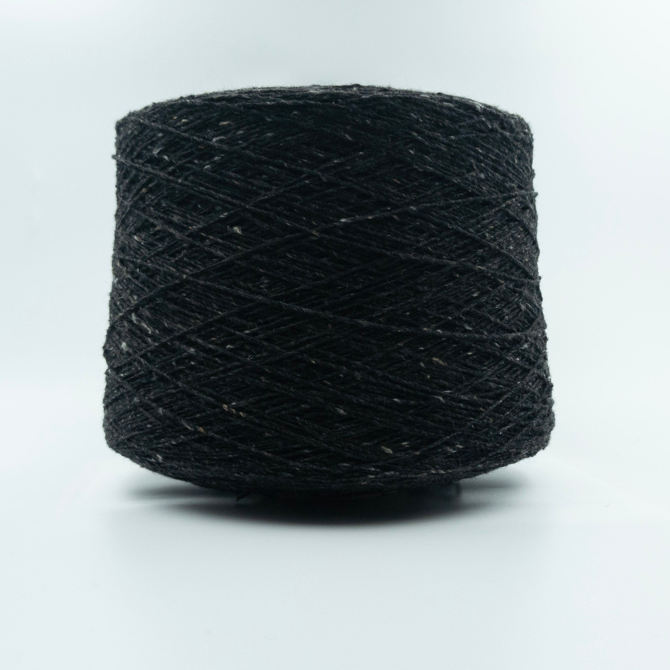 Cone of Seventyfive Donegal yarn in Tweed by Filpucci Black