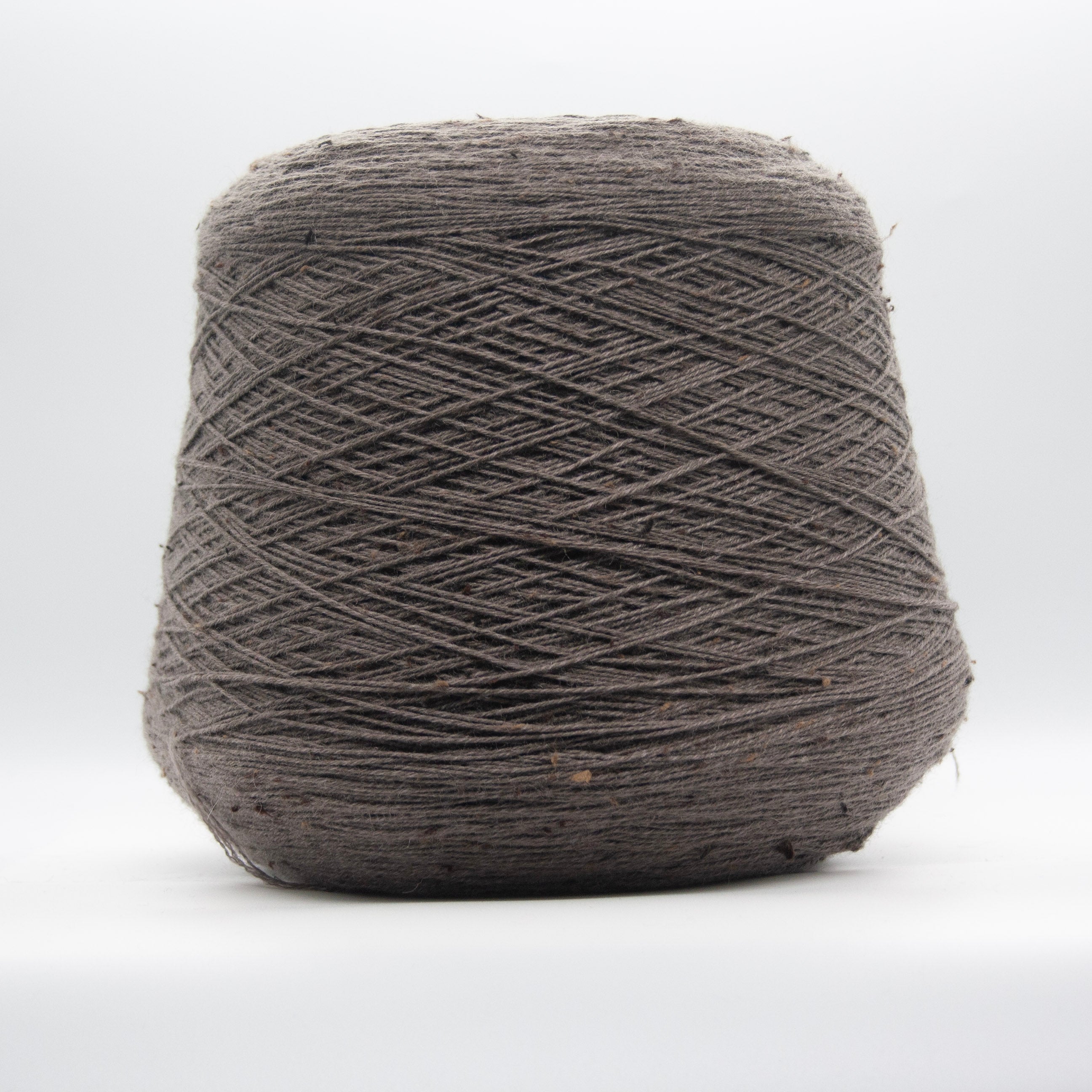 Cone of Slubby Green yarn in Desert Taupe by Filati Venezia