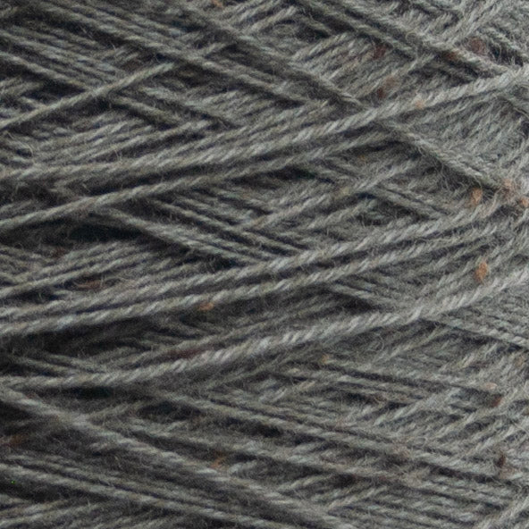 Close up of Slubby Green by Filati Venezia – Neutral Grey