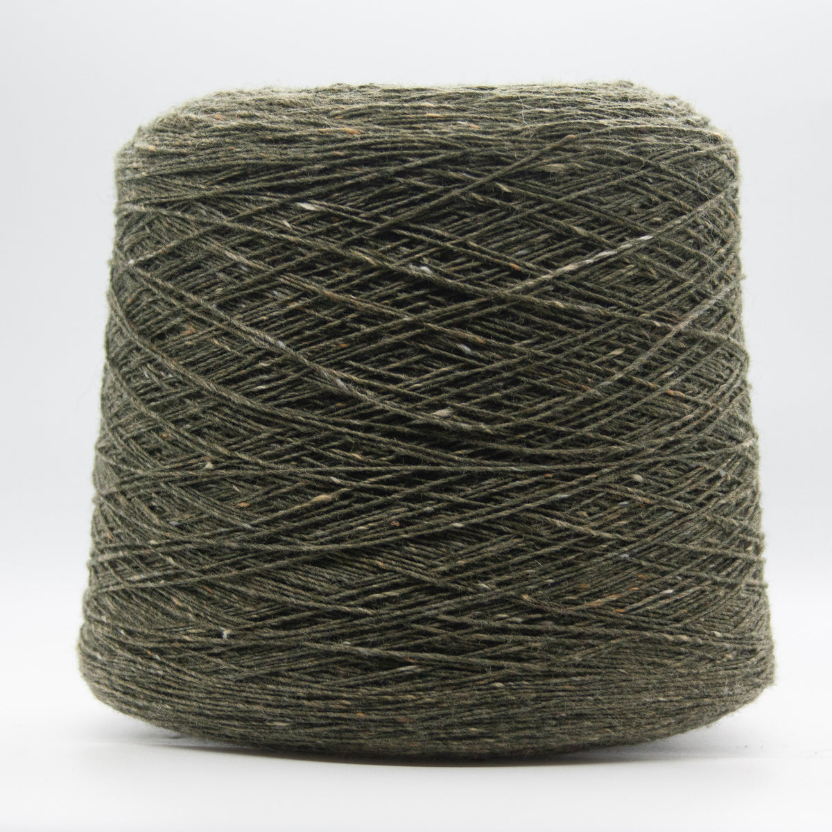 Cone of Soft Donegal yarn in 5561 Moss by Donegal Yarns