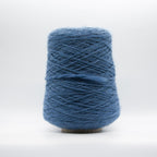 Cone of Sogno yarn in Blue Avio Melange by Filati Venezia