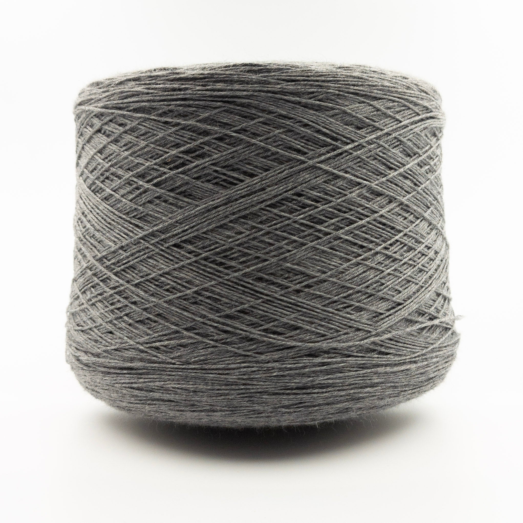 Cone of Victoria Merino yarn in Grigio Md by Filati Venezia