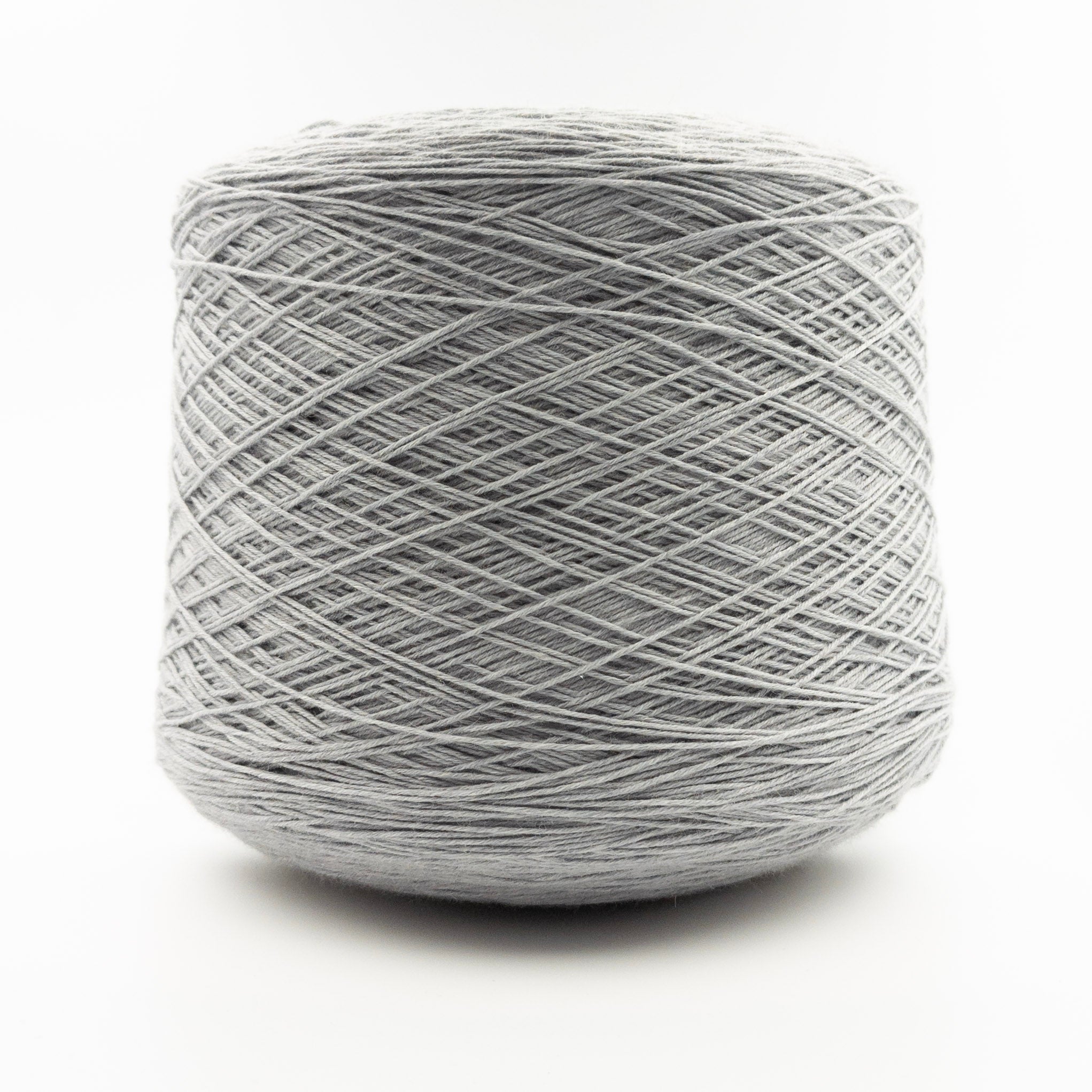 Cone of Victoria Merino yarn in Grigio Perla by Filati Venezia